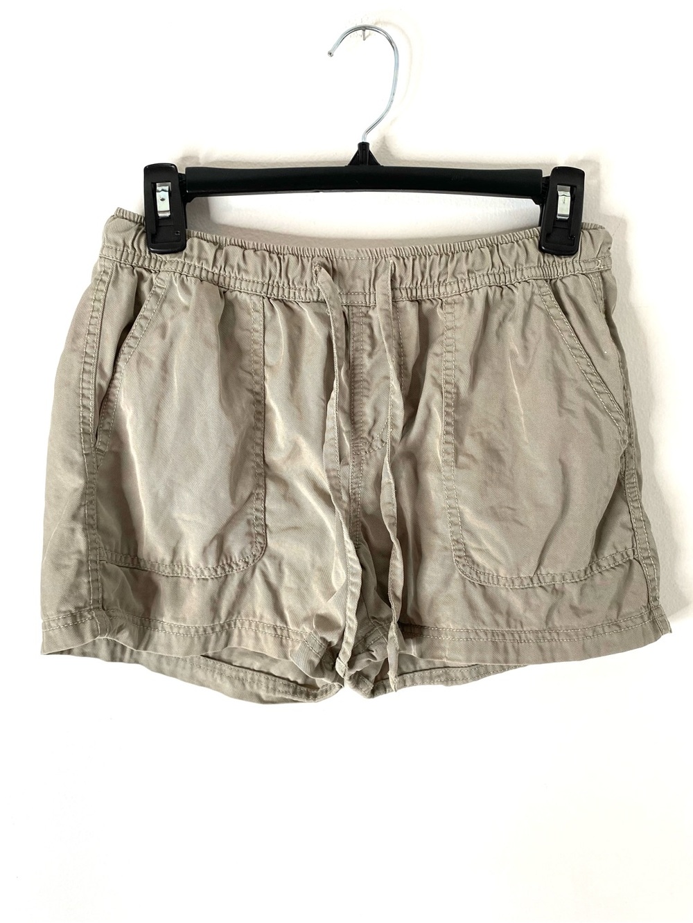 C&C California Lyocell Drawstring Shorts Taupe Utility Casual Soft